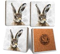 Coasters - Rustic Marble Coasters by Stone Rebellion (Hare)