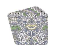 The Leonardo Collection Lodden Coasters Set of 4 William Morris For Home & Office | Stylish Coaster For Kitchen & Dining | Durable Drinks Coasters For Tabletops | Decorative Home Accessories