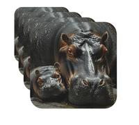 Coasters Set of 4 Round Leather Coaster Quick-Dry Drink Lie Next to Mom Coasters for Desk Absorbent Mugs Pads Tabletop Protection Pad Heat Resistant Coffee Cup Mat for Kitchen Bar