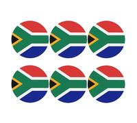 Coasters Set of 6 Leather Drink Coaster South Africa flag Coaster for Drinks Non-Slip Mugs Pads Waterproof Funny Coasters Coffee Cup Mat for Table Kitchen
