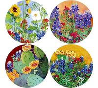 CoasterStone Absorbent Texas Wild Flower Coasters Stone, Stoneware
