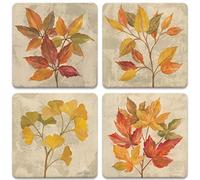 CoasterStone AS984 Coaster Set - November Leaves, Stone, Multicolor