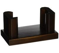 CoasterStone Upright Dark Wood Holder for Square or Round, 4 to 4.25" Coasters, Multicolored