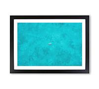 Coasting Boat Painting Framed Print | A2 Black Framed Wall Art | Ready to Hang | Modern Vehicle Picture | Living Room Bedroom Lounge Office