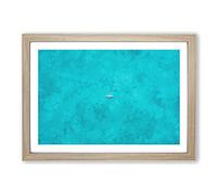Coasting Boat Painting Framed Print | A2 Oak Framed Wall Art | Ready to Hang | Modern Vehicle Picture | Living Room Bedroom Lounge Office