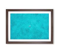 Coasting Boat Painting Framed Print | A2 Walnut Framed Wall Art | Ready to Hang | Modern Vehicle Picture | Living Room Bedroom Lounge Office