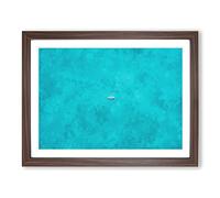 Coasting Boat Painting Modern Art Framed Print | A3 Walnut Framed Wall Art | Ready to Hang | Modern Vehicle Picture | Living Room Bedroom Lounge Office