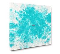 Coasting Boat Watercolour Canvas Print | Gallery Wrapped 30mm Frame Wall Art | 20x20 inches | Ready to Hang | Modern Seascape Picture | Living Room Bedroom Lounge Office