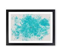 Coasting Boat Watercolour Framed Print | A2 Black Framed Wall Art | Ready to Hang | Modern Vehicle Picture | Living Room Bedroom Lounge Office