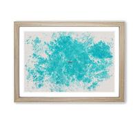 Coasting Boat Watercolour Framed Print | A2 Oak Framed Wall Art | Ready to Hang | Modern Vehicle Picture | Living Room Bedroom Lounge Office