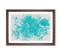 Coasting Boat Watercolour Framed Print | A2 Walnut Framed Wall Art | Ready to Hang | Modern Vehicle Picture | Living Room Bedroom Lounge Office