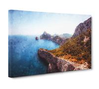 Coastline in Mallorca Spain Canvas Print | Gallery Wrapped 30mm Frame Wall Art | 30x20 inches | Ready to Hang | Modern Picture | Living Room Bedroom Lounge Office
