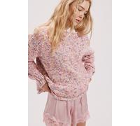 Coastline Space Dye Knit Pullover at Free People in Coral Reef Spacedye, Size: XL - female