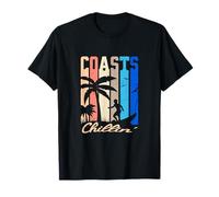 Coasts Chillin' - Coastal Sunrise Surf Retro Vibes T-Shirt