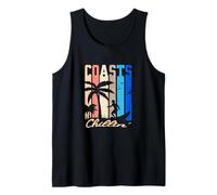 Coasts Chillin' - Coastal Sunrise Surf Retro Vibes Tank Top