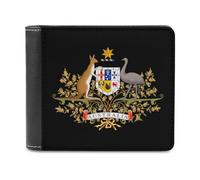 Coat Arms of Australia Men's Bifold Wallet Slim Cash Card Holder Leather Purse