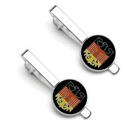 Coat Arms of German Flag Trendy Tie Clips for Men Silver Tie Bar Pin Jewelry for Wedding Anniversary Birthday