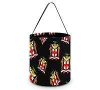 Coat Arms of Jamaica Halloween Reusable Easter Goodie Tote Bags with Handles for Trick Or Treating Bucket