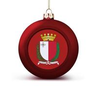 Coat Arms of Malta Funny Baubles Christmas Ball Ornaments Plastic Hanging Xmas Tree Balls 1.6 Inch Holiday Decor