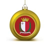 Coat Arms of Malta Funny Baubles Christmas Ball Ornaments Plastic Hanging Xmas Tree Balls 1.6 Inch Holiday Decor