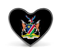 Coat Arms Of Namibia Unisex Novelty Brooches & Pins Heart Metal Lapel Badge for Clothing Shawl Hat