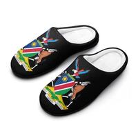 Coat Arms Of Namibia Women's Cotton Slippers Winter Warm Slip-on House Shoes with Anti-Skid Rubber Sole 9-10（40-41）
