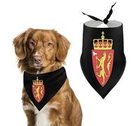 Coat Arms of Norway Printed Dog Bandanas Adjustable Triangle Pet Scarf Washable Puppy Bibs Kerchief