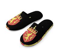 Coat Arms of Norway Soft Cotton Slippers for Men Non-Slip Breathable House Slippers Indoor Outdoor