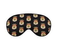 Coat Arms of The Kingdom of Belgium Sleeping Eye Mask Eye Shade with Adjustable Strap Blindfold for Airplane Travel