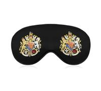 Coat Arms of The Princes of Wales Fashion Eye Mask Printed Sleep Masks Soft Unisex Blackout Covering with Adjustable Strap