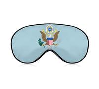 Coat Arms of The United States Sleeping Eye Mask Eye Shade with Adjustable Strap Blindfold for Airplane Travel