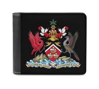 Coat Arms of Trinidad and Tobago Men's Bifold Wallet Slim Cash Card Holder Leather Purse
