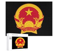 Coat Arms of Vietnam Puzzles Customized Challenging Gifts for Adults 300/500/1000 Piece
