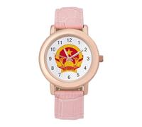 Coat Arms of Vietnam Women's Wrist Watch Easy Reader with Leather Strap Analog Display Wonderful Ladies Gifts