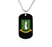 Coat Arms of Virgin Islands Memorial Necklaces Lightweight Pendant Necklace Personality Jewelry Gift for Men Women