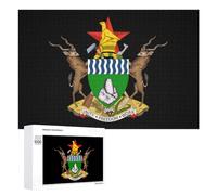 Coat Arms of Zimbabwe Puzzles Customized Challenging Gifts for Adults 300/500/1000 Piece