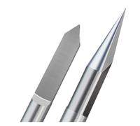Coat Engraving Bits 10pcs PCB Engraving Bit 4mm Shank Tipped 0.1-0.5mm V Shape Carving Bits CNC Router Bit Flat Bottom End Mill for Woodworking(4mmx60Dx0.3mm)