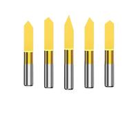 Coat Engraving Bits 10pcs PCB Milling Cutter 10-90° V Shape Engraving Bit ，3.175mm（1/8） Shank CNC Router Bit TiN Coated Cutter Carbide End Mill(3.175x40Dx0.2mm)