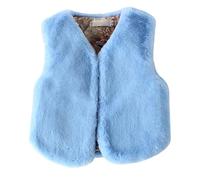 Coat for Girls Size 12 and Winter Boys and Girls Coat Mid Length Vest Bubble Winter Coats Fleece Jacket (Sky Blue, 6-12 Months)