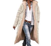 Coat for women Solid Color Double Faced Long Sleeve Plush Warm Coat Jackets Trendy Versatile Jackets Casual Loose Comfy Cardigan Easy Care Winter Cardigan Cosy Stylish Open-Front Outerwear