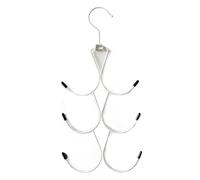 Coat Hangers 2-piece Iron Hanger Storage Artifact with Multiple Hooks to Save Closet Space For Vertical Storage of Ties Vests Belts Hats Hanger(Wei,Single layer)