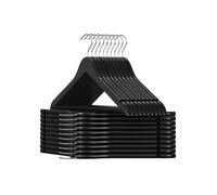 Coat Hangers, Clothes Hangers, with Shoulder Notches, Black / 20