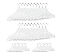 Coat hangers set Heavy-Duty Garment Hooks 40 pieces White colour Sturdy