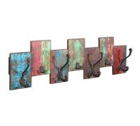 Coat Hat Clothes Rack with 7 Hooks Wall Hanger Solid Reclaimed Wood vidaXL