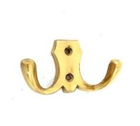 Coat Hook - DbI -50mm in Polished Brass Finish & Dimensions 24mm x 46mm x 50mm