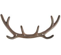 Coat Hooks Cast Iron Deer Antler Clothes Hanger Wall Mounted 11.5 x 5" 29 x 12cm