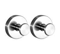 Coat Hooks - Stainless Steel Towel Hooks | Adhesive Stainless Steel Shower Hooks | 2 x Rust Proof Towel Hook, Coat Hook No Pull