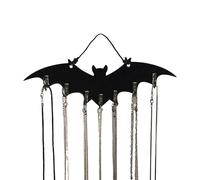 Coat Hooks Wall Mount, Gothic Wooden Key Ring in the Shape of a Bat | Decorative Space Saving Organizer for Parties, Closet, Bathroom, Entrance, Laundry Room, Kitchen