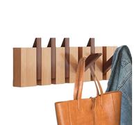 Coat Hooks - Wall Mounted Piano Key Hooks - Solid Wood Material | 18 Inch Rack with 6 Hooks 850 g Space Saving Storage that Improves Hanging Decoration