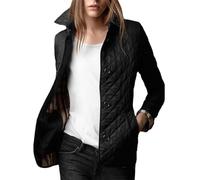 Coat Jacket Top Women's Lapel Autumn And Winter Classic Plaid Coat Single Breasted Clothing Cotton Full Sleeves